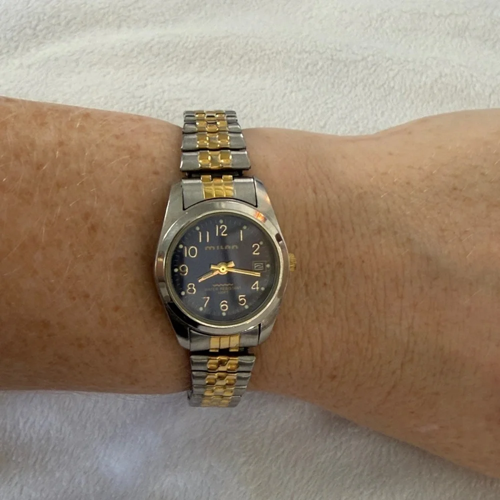 Milan Women's Silver and Gold Watch